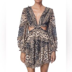 ZIMMERMANN Allia cheetah print cut out dress. Excellent condition.